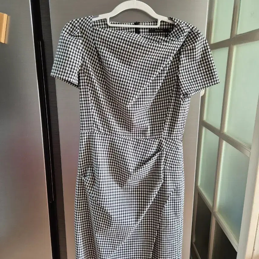 [BUNJANG] Kenneth Lady Short Sleeve Gingham Check Midi Dress / [새상품급] 케네스레이디 반팔 원피스