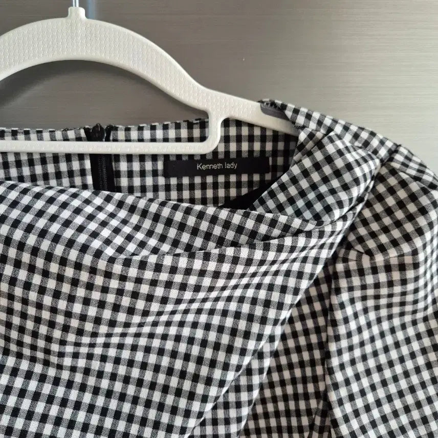 [BUNJANG] Kenneth Lady Short Sleeve Gingham Check Midi Dress / [새상품급] 케네스레이디 반팔 원피스