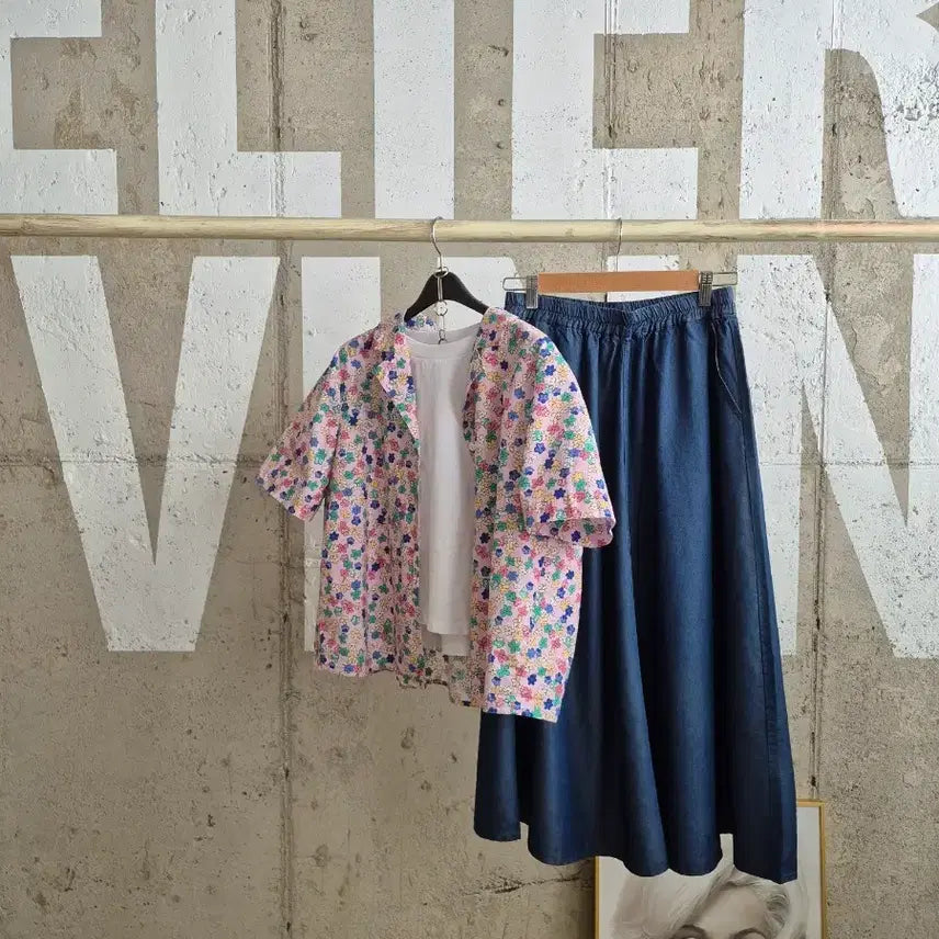 [BUNJANG] Floral Print Short Sleeve Shirt / 꽃무늬 반팔 셔츠