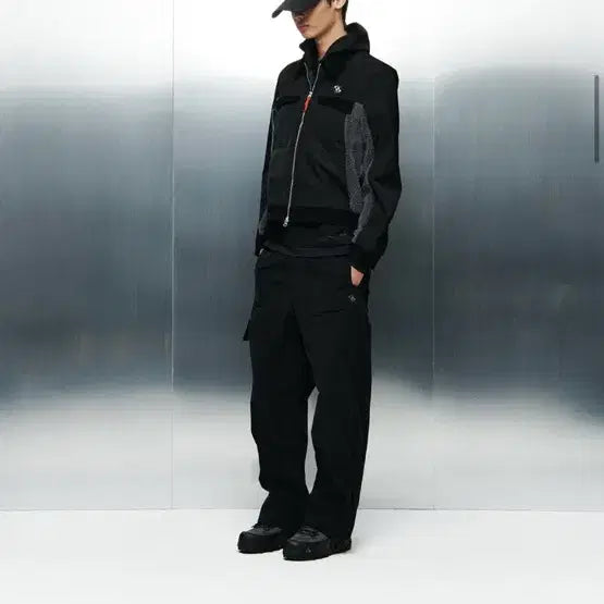 [BUNJANG] Sansan Gear Mixed Trucker Jacket Black 1 Size / 산산기어 믹스드 트러커 자켓 블랙 1size