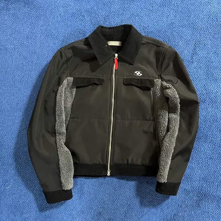 [BUNJANG] Sansan Gear Mixed Trucker Jacket Black 1 Size / 산산기어 믹스드 트러커 자켓 블랙 1size