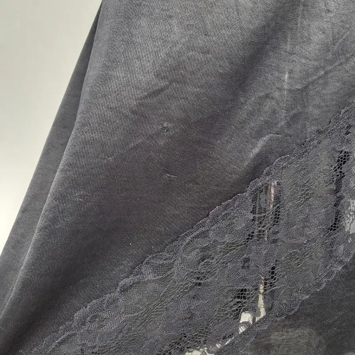 [BUNJANG] Vintage Black Lace Slip Skirt / 빈티지 블랙 레이스 슬립 스커트