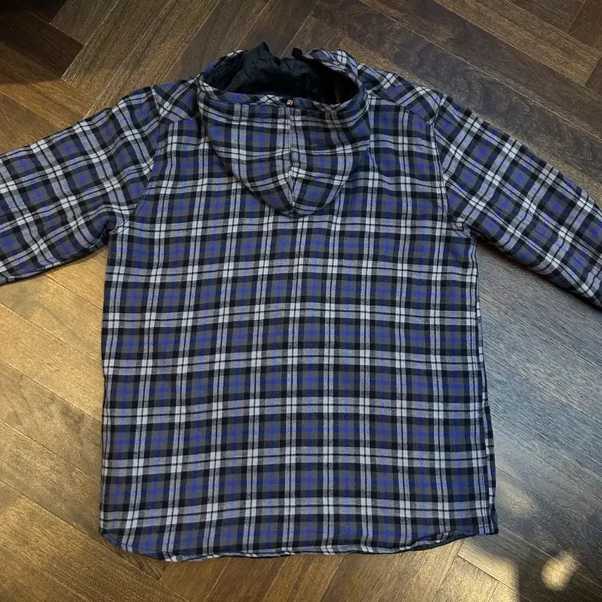 [BUNJANG] Amplify Vintage Quilted Button Hooded Shirt Jacket Burberry Check / Amplify JPN 일본 빈티지 퀼팅 버튼 후드셔켓 자켓 버버리체크