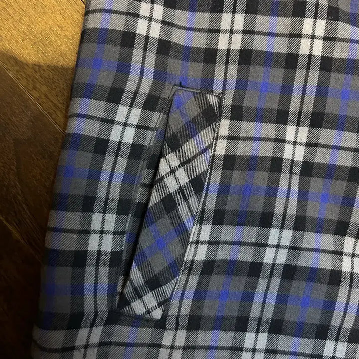 [BUNJANG] Amplify Vintage Quilted Button Hooded Shirt Jacket Burberry Check / Amplify JPN 일본 빈티지 퀼팅 버튼 후드셔켓 자켓 버버리체크