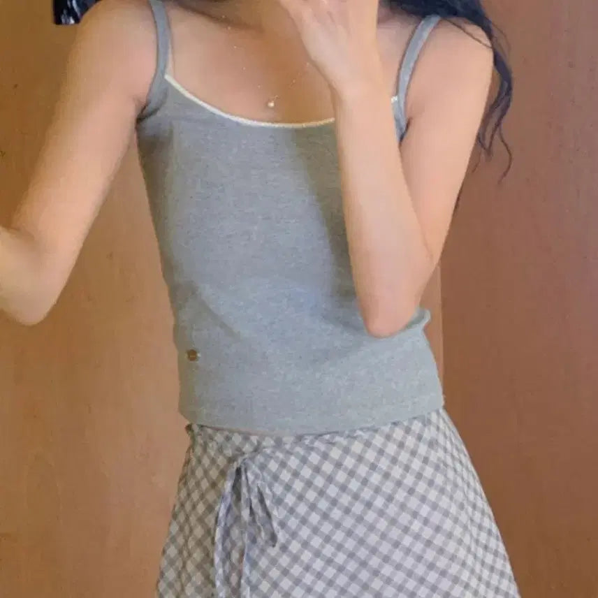 [BUNJANG] Yurie HearYou Basic Pico Lace Camisole Grey / [미개봉 새상품]유리에 히얼유 베이직 피코 레이스 나시 그레이