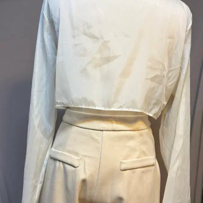 [BUNJANG] Cream See-through Jeogori Top / 저고리 계량 시스루저고리 크림