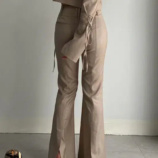 [BUNJANG] MinaSong Latte Crop Jacket / 민아송 라떼 크롭 자켓 셋업