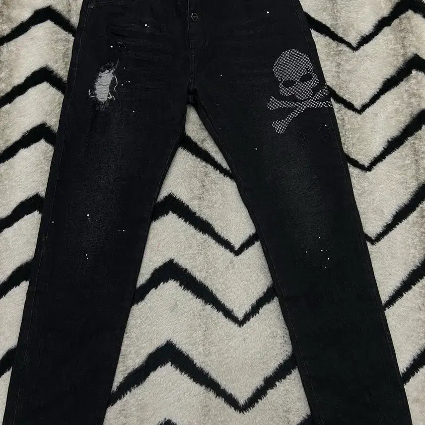[BUNJANG] Boy London Skull Slim Fit Denim Jeans / [34]Boy London 스컬 슬림핏 데님/흑청/스판