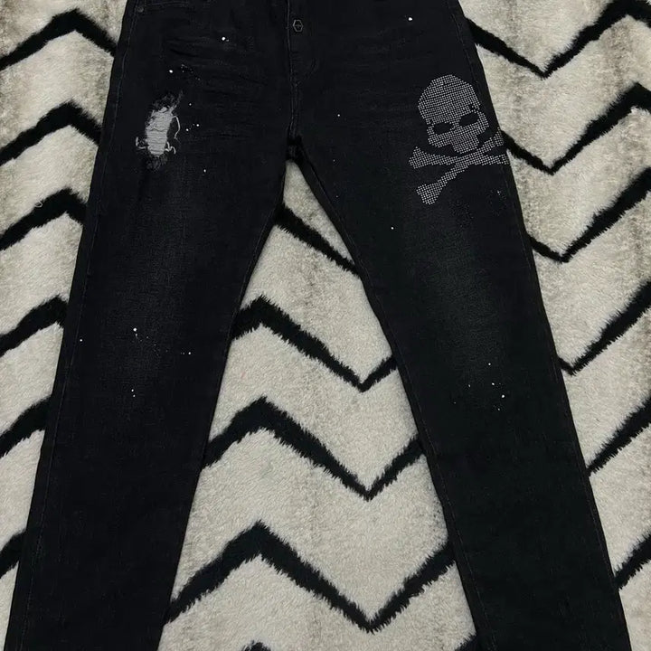 [BUNJANG] Boy London Skull Slim Fit Denim Jeans / [34]Boy London 스컬 슬림핏 데님/흑청/스판