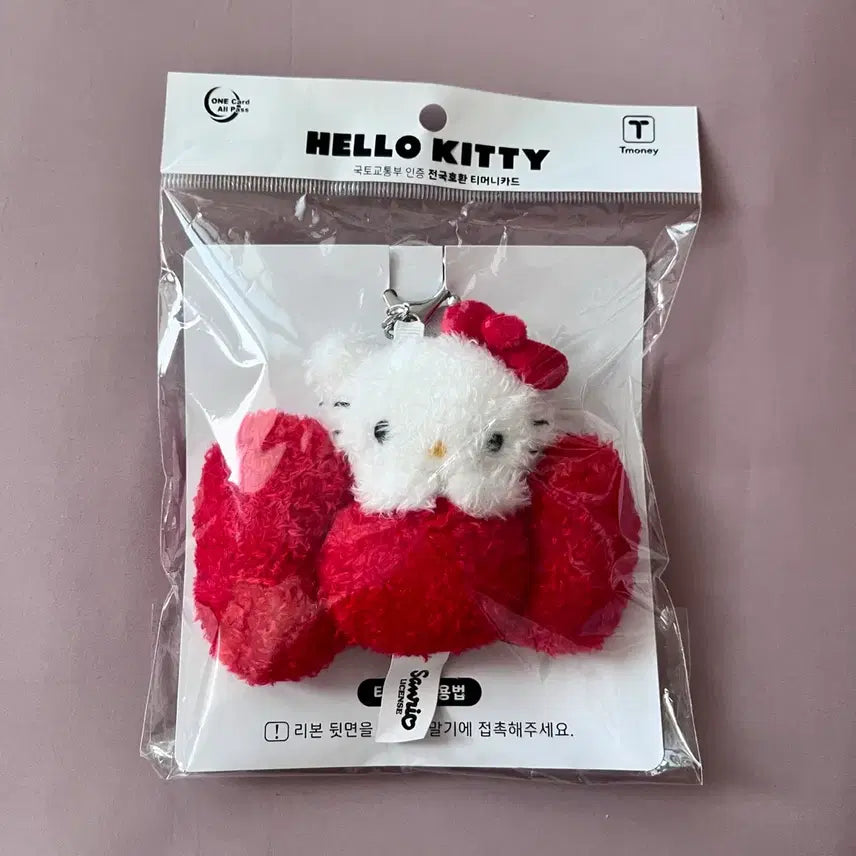 [BUNJANG] Hello Kitty Ribbon Doll T-money Transportation Card Keyring / 리본 헬로키티 인형 키링 티머니 교통카드
