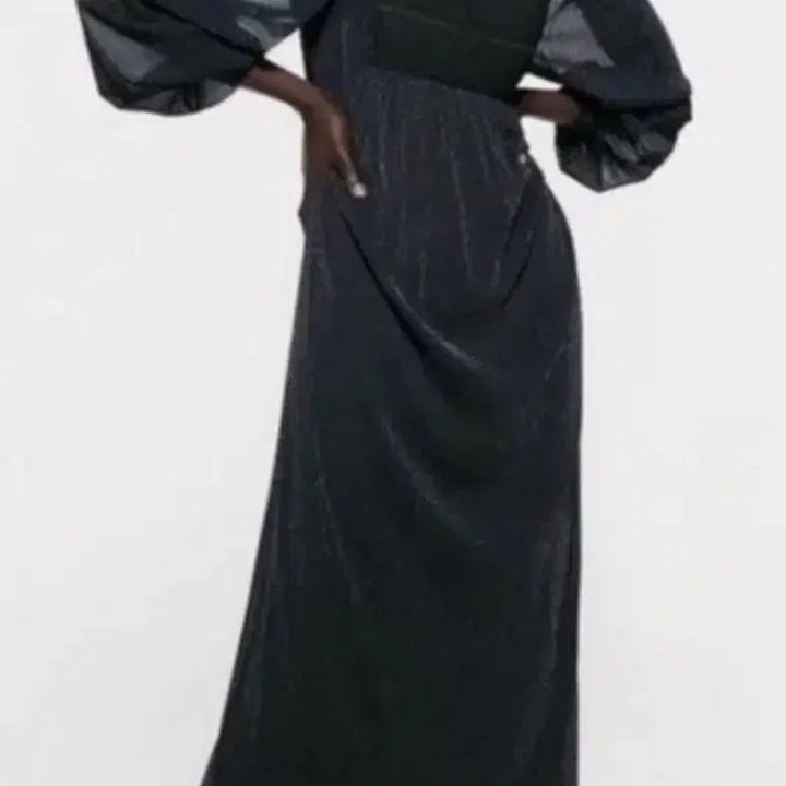 [BUNJANG] Zara Sheer Midi Dress / Zara 블랙 쉬어 미디 드레스