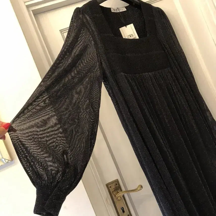 [BUNJANG] Zara Sheer Midi Dress / Zara 블랙 쉬어 미디 드레스