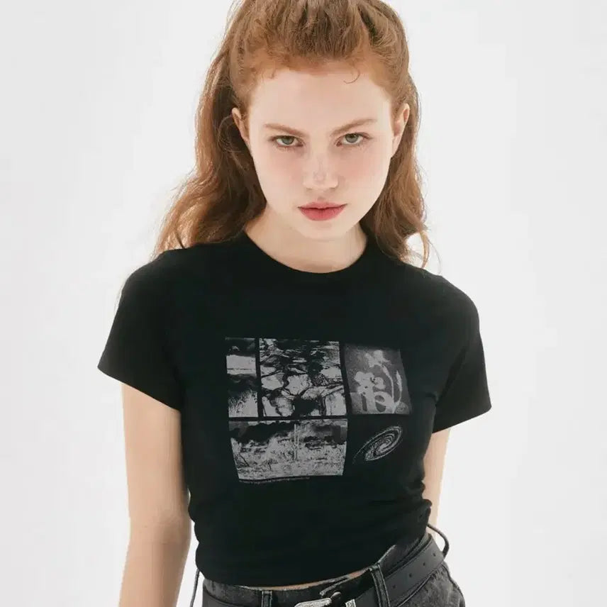 [BUNJANG] Fancy Club Petrichor Crop Top / 팬시클럽 페트리코 반팔 크롭티