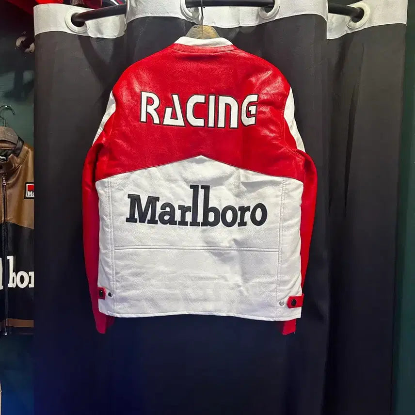 [BUNJANG] Marlboro Racing Jacket Red/White / 말보로 Marlboro 레이싱 자켓 레드/화이트