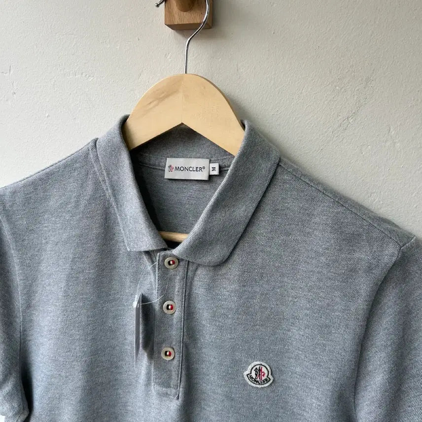 [BUNJANG] Moncler Gray Polo Shirt / 16459 - 몽클레어 그레이 반팔 카라티