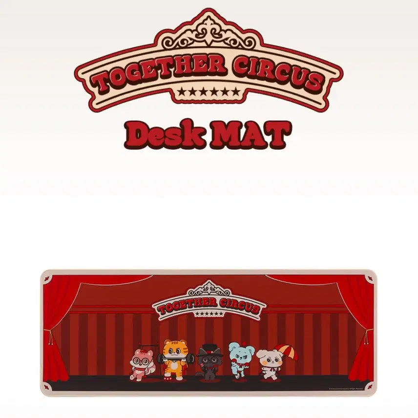 [BUNJANG] T1 Animal Friends Circus Desk Mat / 티원 애니멀프렌즈 서커스 데스크 매트