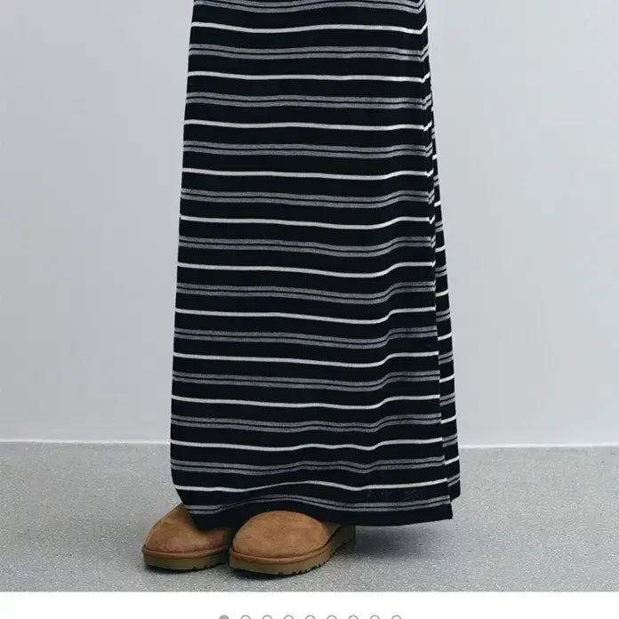 [BUNJANG] Roiel Striped Wool Knit Skirt / 로에일 스트라이프 울니트 스커트