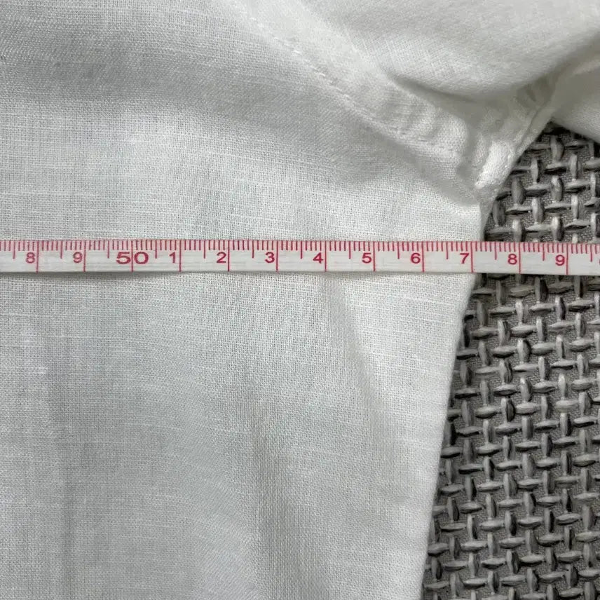 [BUNJANG] U.S. POLO ASSN. White Linen Blend Short Sleeve Shirt / U.S. POLO ASSN. 화이트 린넨 혼방 반팔 셔츠 105