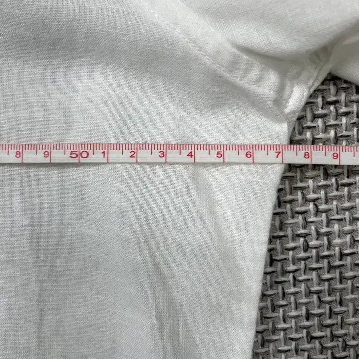 [BUNJANG] U.S. POLO ASSN. White Linen Blend Short Sleeve Shirt / U.S. POLO ASSN. 화이트 린넨 혼방 반팔 셔츠 105
