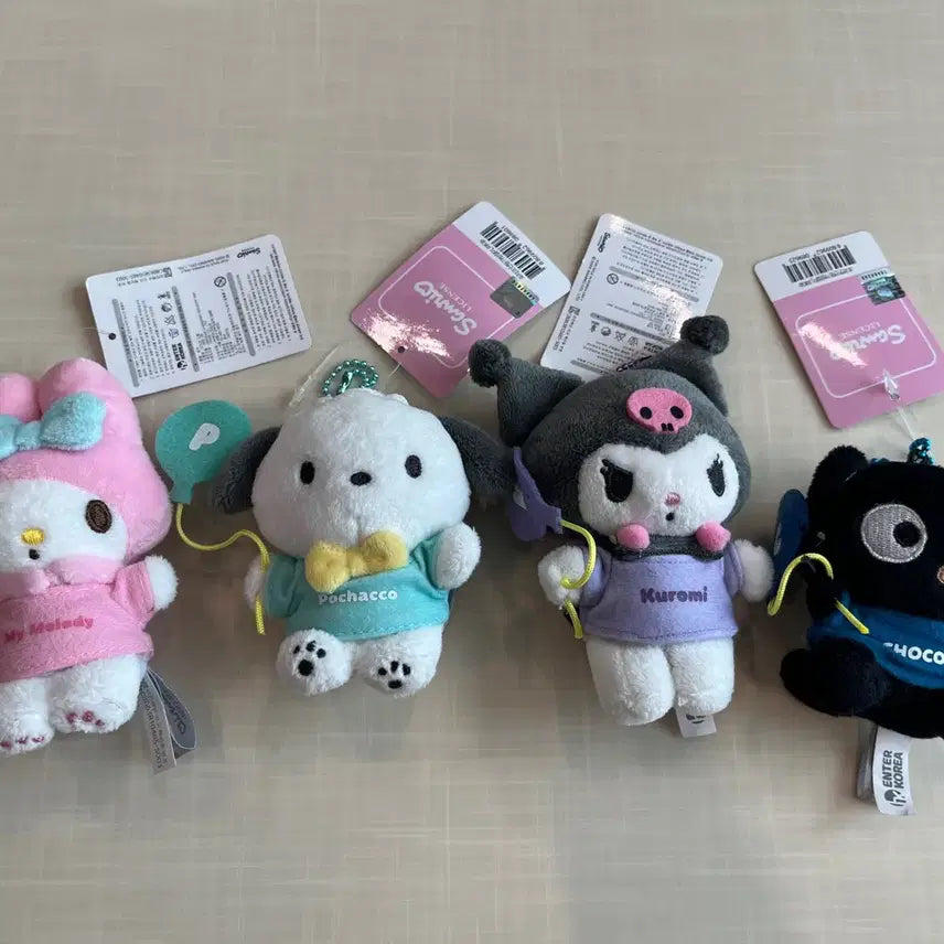 [SOLD OUT] 일괄) 산리오 파티풍선 인형 키링 4종