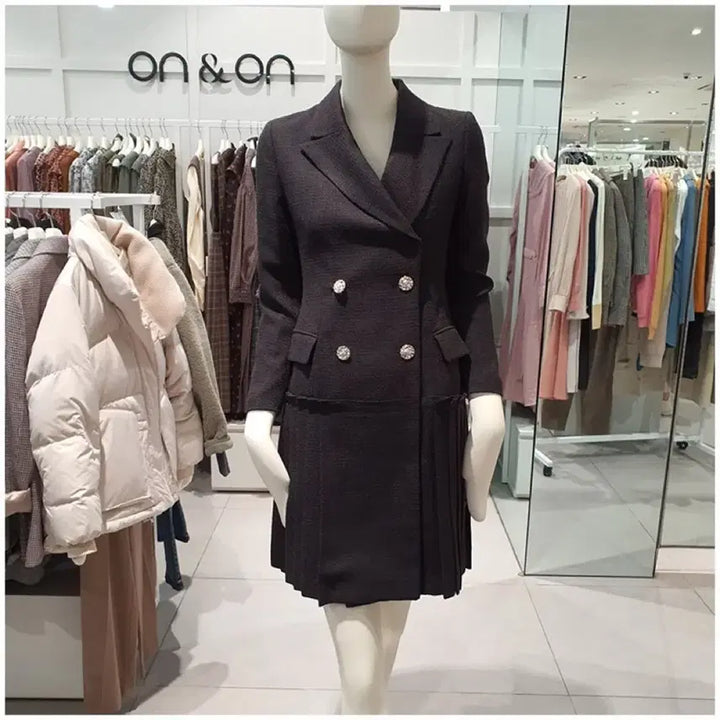 [BUNJANG] ON&amp;ON Double-Button Pleated Skirt Dress / 온앤온 더블버튼 플리츠 스커트 원피스 66