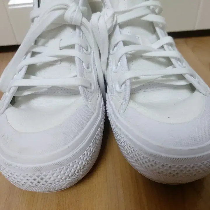 [BUNJANG] Adidas Nizza Trek Canvas Sneakers White 225 / 아디다스 키높이운동화오리지널 니짜 트렉 캔버스 올백 화이트225