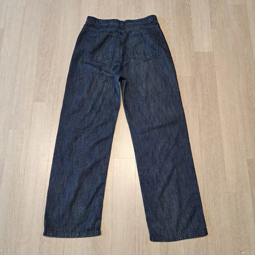 [BUNJANG] H a k e Denim Wide Pants (Dark Blue) - Size S / H a k e . 데님 와이드 팬츠 진청 사이즈S