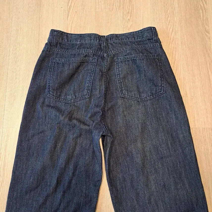 [BUNJANG] H a k e Denim Wide Pants (Dark Blue) - Size S / H a k e . 데님 와이드 팬츠 진청 사이즈S
