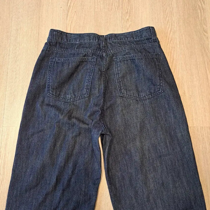 [BUNJANG] H a k e Denim Wide Pants (Dark Blue) - Size S / H a k e . 데님 와이드 팬츠 진청 사이즈S