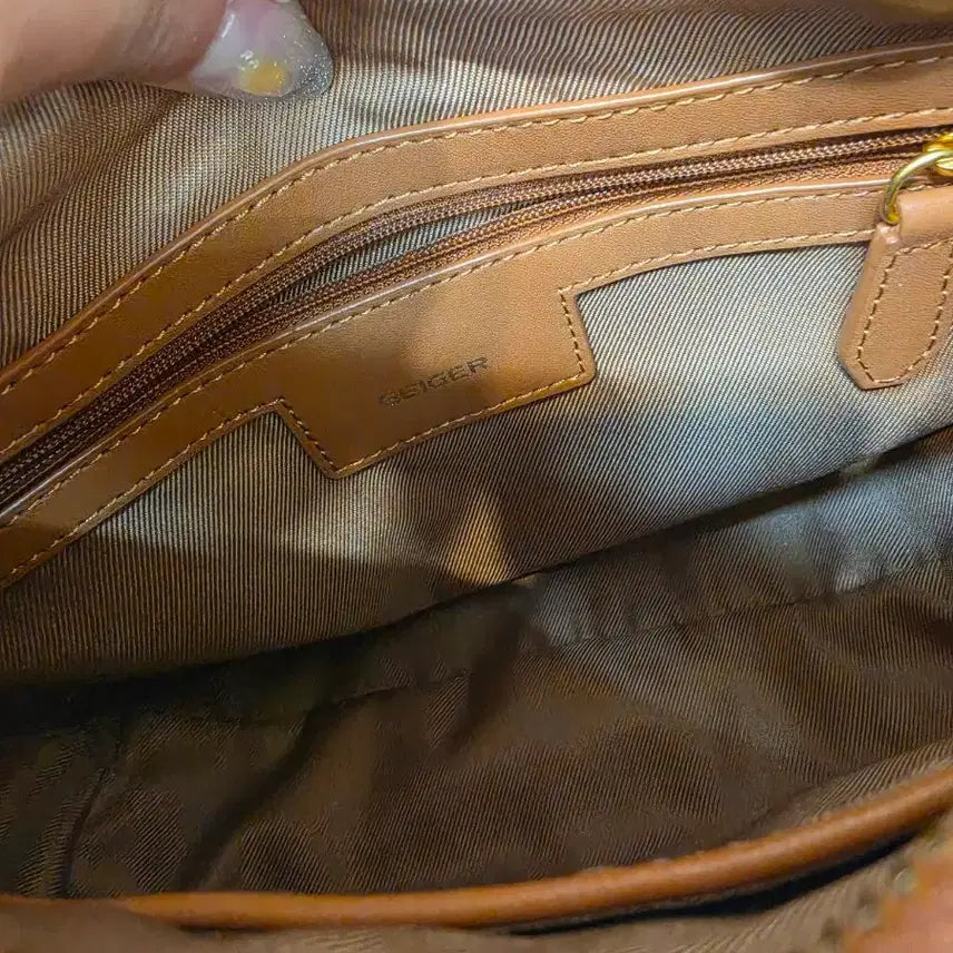 [BUNJANG] GEIGER Quilted Rempel Hobo Bag Brown / GEIGER 퀼팅 램펠 호보백 브라운