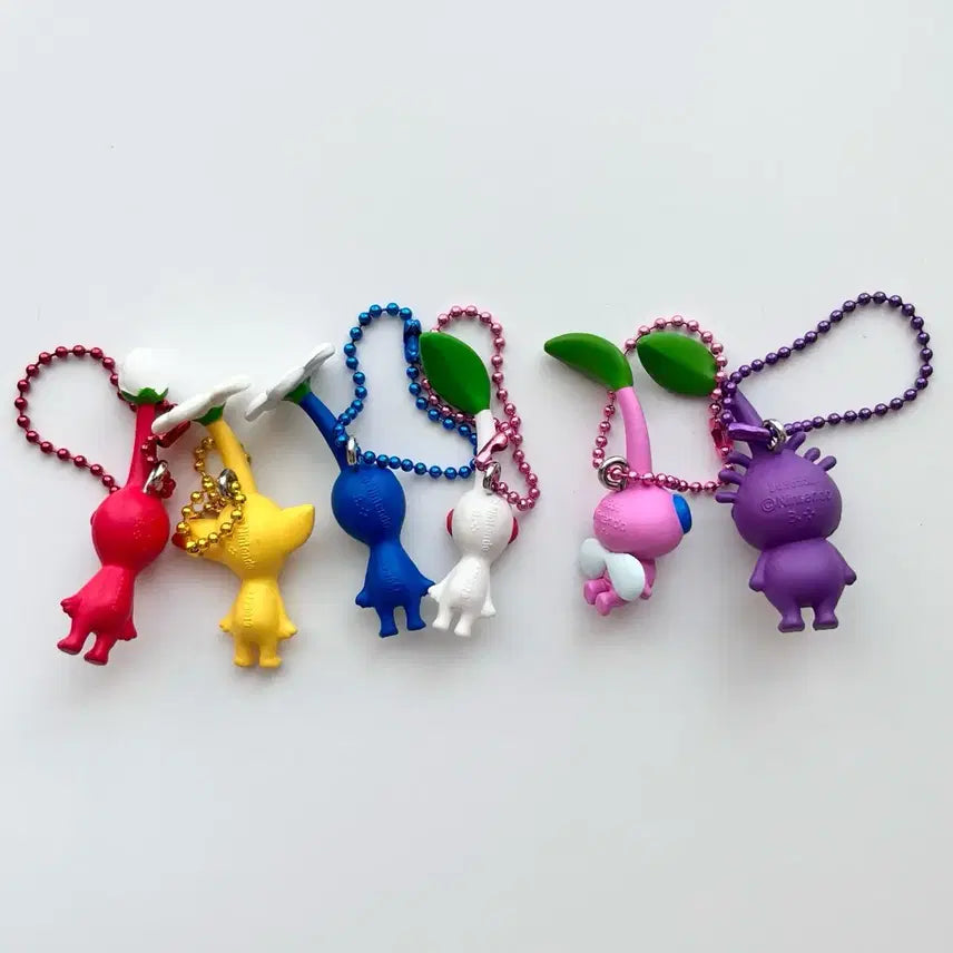 [BUNJANG] Bandai Pikmin Mascot Gummy Figure Keyring / [일본정품] 반다이 피크민 마스코트 구미 피규어 메지루시 키링 가챠