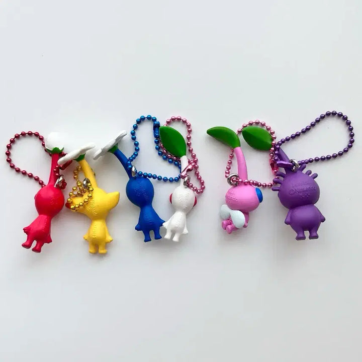 [BUNJANG] Bandai Pikmin Mascot Gummy Figure Keyring / [일본정품] 반다이 피크민 마스코트 구미 피규어 메지루시 키링 가챠