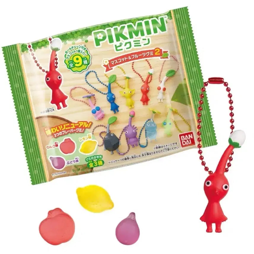 [BUNJANG] Bandai Pikmin Mascot Gummy Figure Keyring / [일본정품] 반다이 피크민 마스코트 구미 피규어 메지루시 키링 가챠