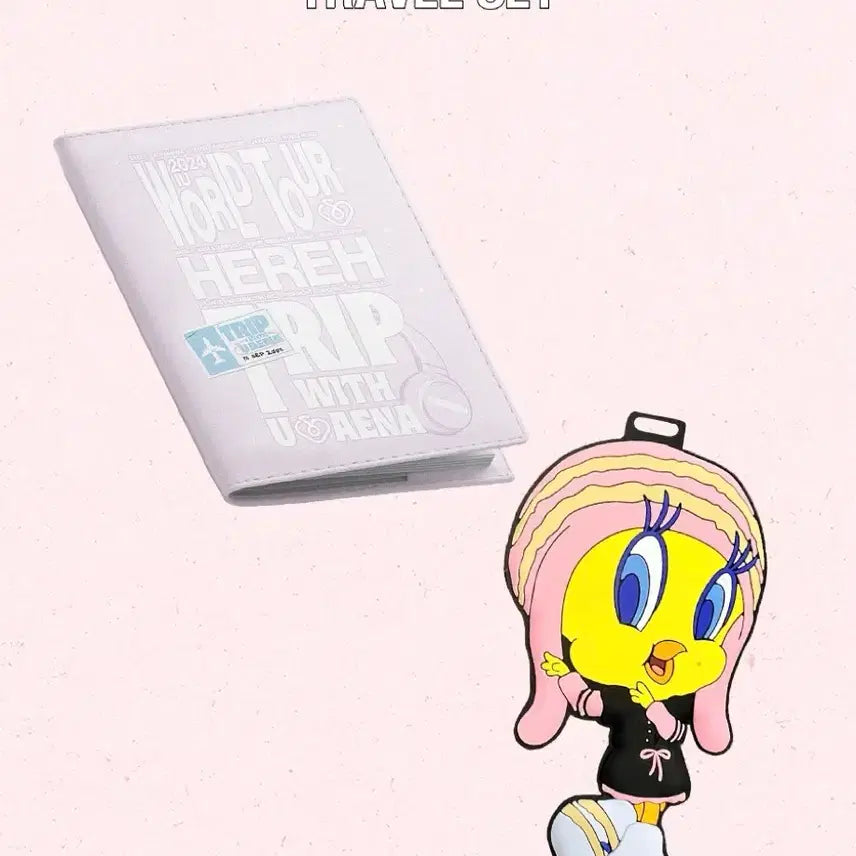 [BUNJANG] IU Tweety Passport Case and Luggage Tag Set / 미개봉) 아이유 트위티 여권케이스 여권세트 캐리어 네임택 굿즈