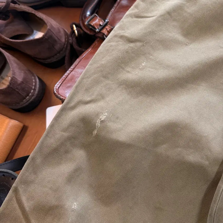 [BUNJANG] Schott NYC Olive Chino Pants with Damage - 30/31 / 쇼트 NYC 일본생산 올리브 치노 팬츠 데미지 힐바이트 30 31