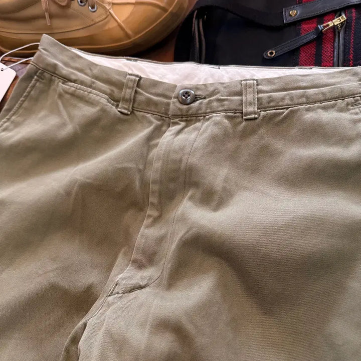 [BUNJANG] Schott NYC Olive Chino Pants with Damage - 30/31 / 쇼트 NYC 일본생산 올리브 치노 팬츠 데미지 힐바이트 30 31