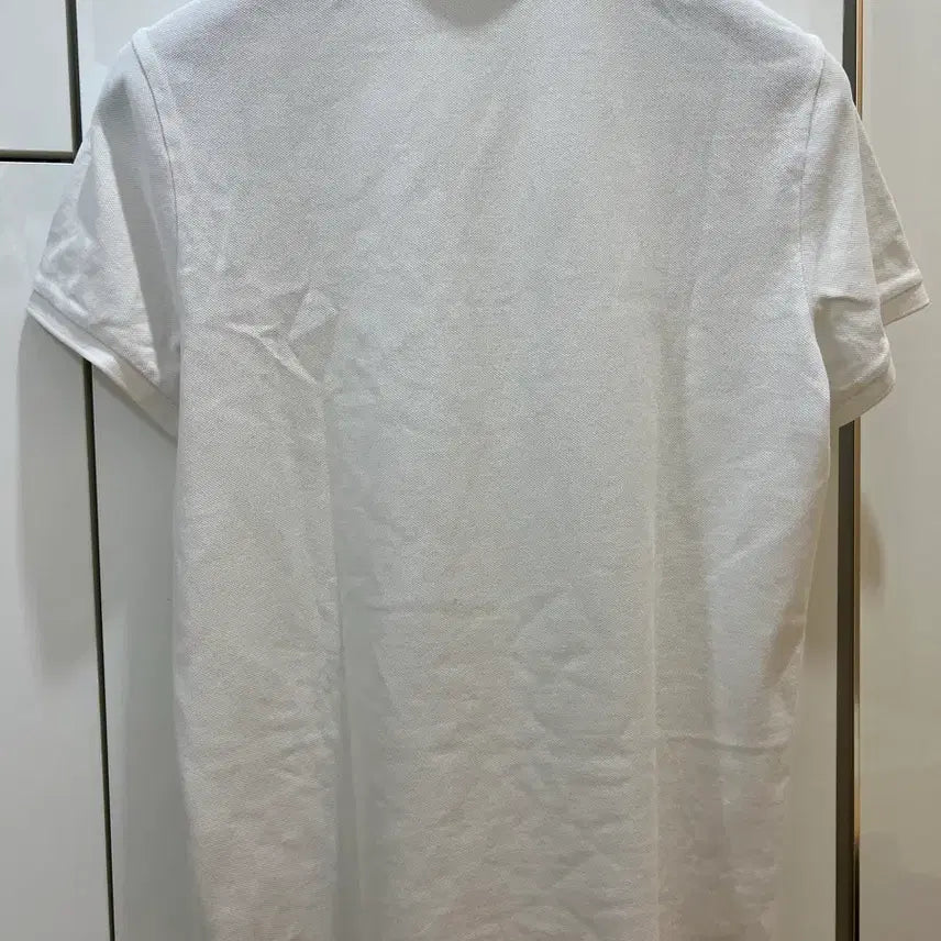 [BUNJANG] Moncler White Short Sleeve Polo Shirt L / 몽클레어 화이트반팔카라티 L