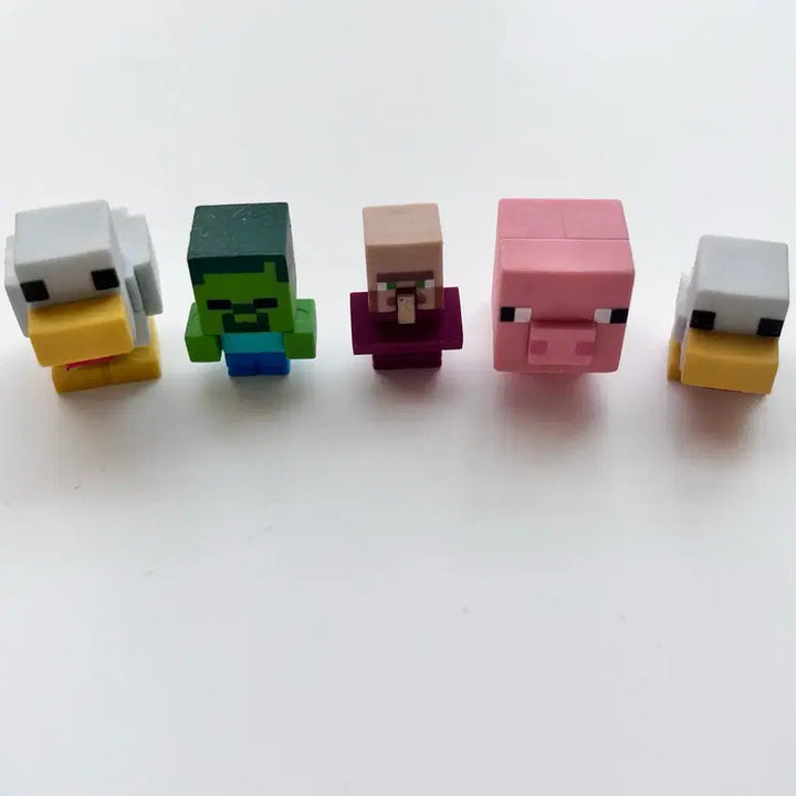 [BUNJANG] Official Japanese Minecraft Eraser Figure Lego Keychain Gacha / [일본정품]마인크래프트 지우개 피규어 레고 키링 가챠