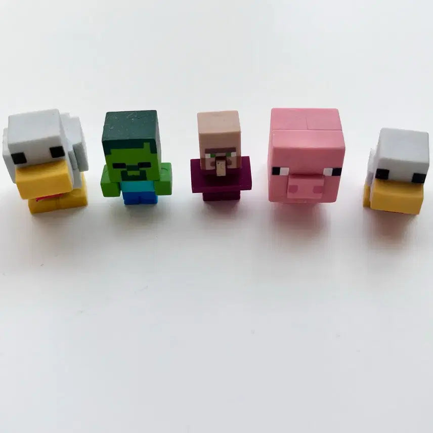 [BUNJANG] Official Japanese Minecraft Eraser Figure Lego Keychain Gacha / [일본정품]마인크래프트 지우개 피규어 레고 키링 가챠