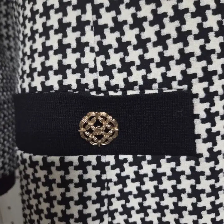 [BUNJANG] Michaa Houndstooth Square Neck Dress / 미샤 michaa 스퀘어넥 하운드투스 원피스 55