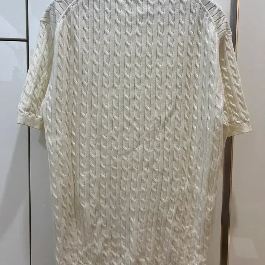 [BUNJANG] Lacoste 24FW Ivory Short-Sleeve Polo Knit L / 24fw 라코스테 아이보리 반팔카라티니트 L 새상품급