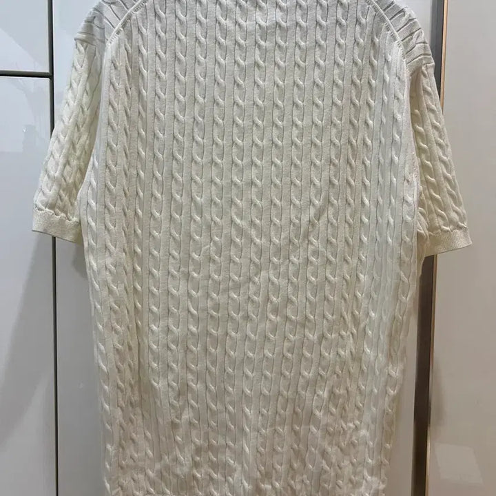 [BUNJANG] Lacoste 24FW Ivory Short-Sleeve Polo Knit L / 24fw 라코스테 아이보리 반팔카라티니트 L 새상품급