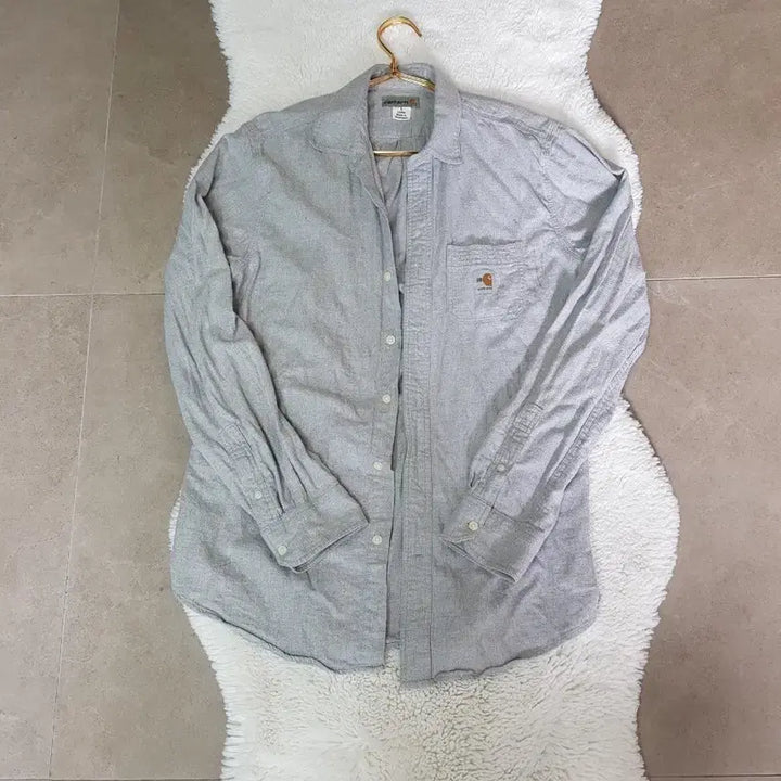 [BUNJANG] Carhartt Gray Long Sleeve Shirt / 칼하트 그레이 긴팔 셔츠.L.