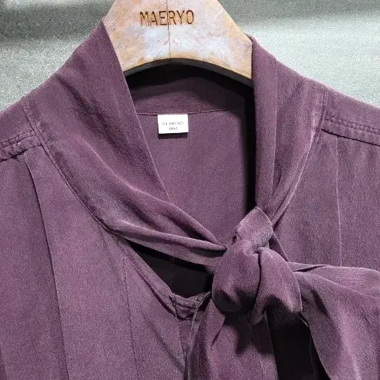 [BUNJANG] CERRUTI 1881 Silk Pleated Tie Blouse / CERRUTI 1881,  견100%  플리츠  타이 블라우스