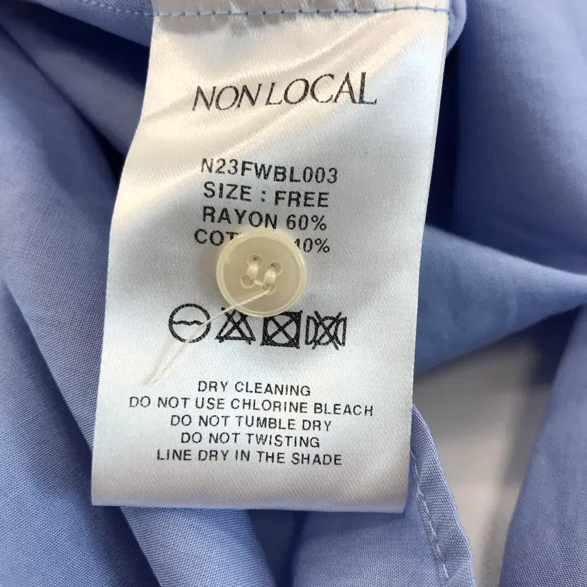 [SOLD OUT] NONLOCAL (새상품) 논로컬 핀턱 커프스 오픈카라셔츠 F