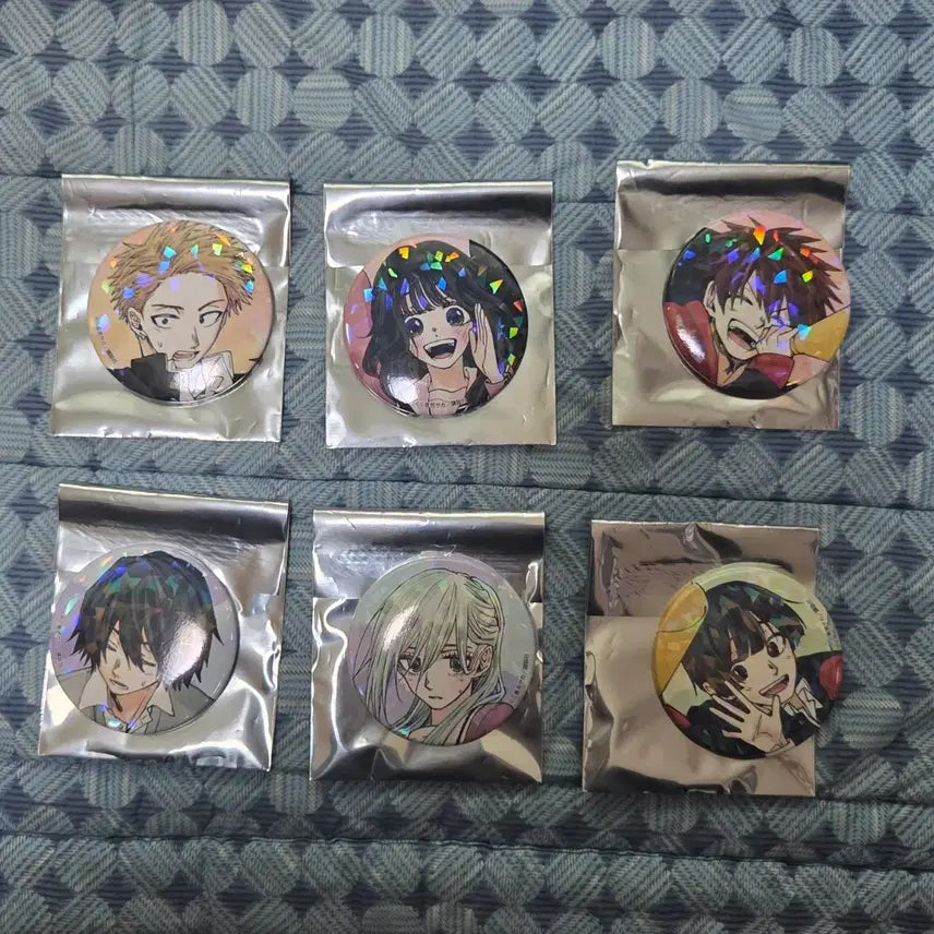 [BUNJANG] Fragrant Flower Blooms Valiantly Glitter Can Badge Set / 향기로운 꽃은 늠름하게 핀다 원화 반짝이 글리터 캔뱃지 세트