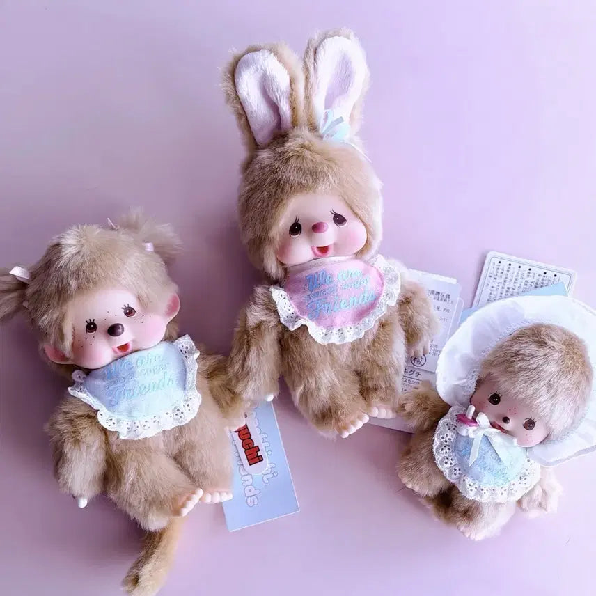[BUNJANG] Monchhichi Sweet Sugar Chimutan Bebichhichi Bundle Set / 일괄)스위트 슈가 몬치치 치무탄 베비치치