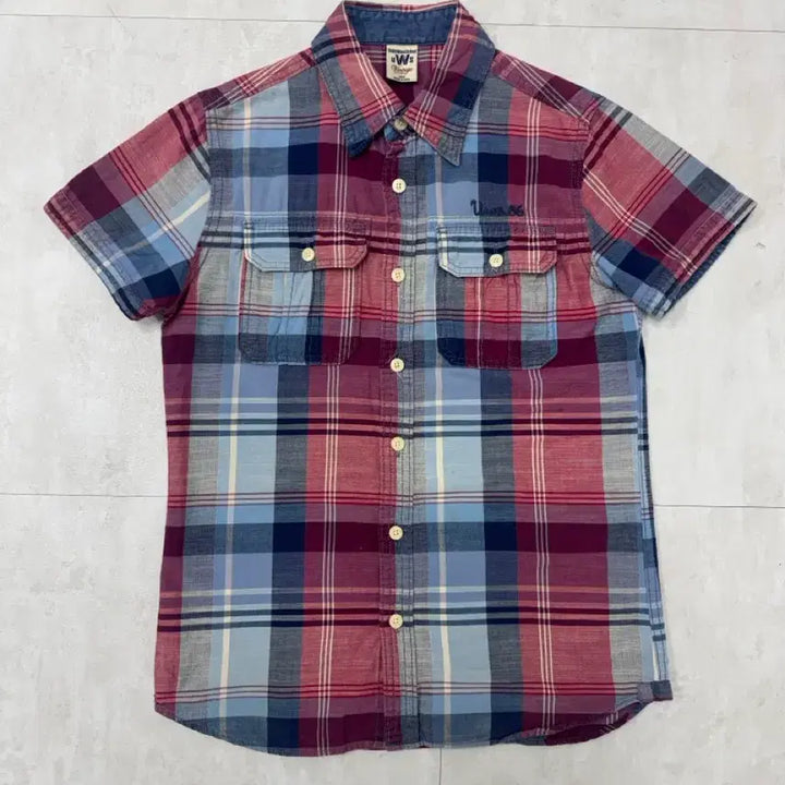 [BUNJANG] Vintage Underwood Slim Fit Check Short Sleeve Shirt / 