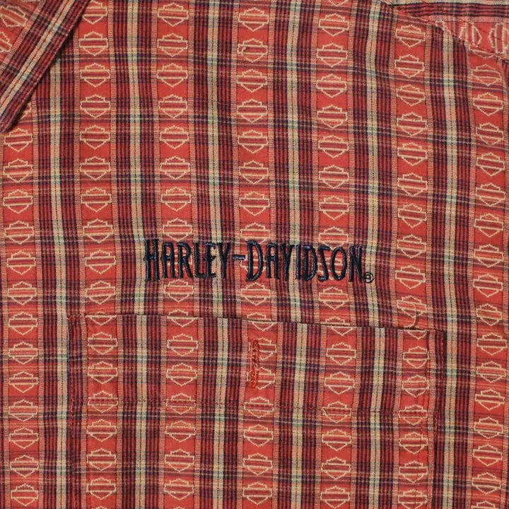 [BUNJANG] Harley-Davidson Vintage Check Short Sleeve Shirt XL / Harley-Davidson 할리 데이비슨 빈티지 체크 반팔셔츠