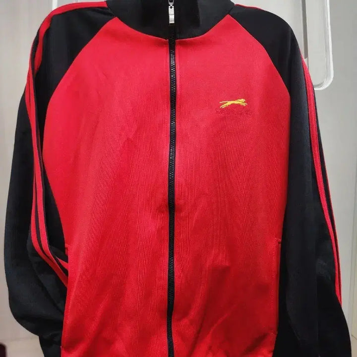 [BUNJANG] Slazenger Red and Black Track Jacket / 슬레진저 레드 블랙 트랙 자켓